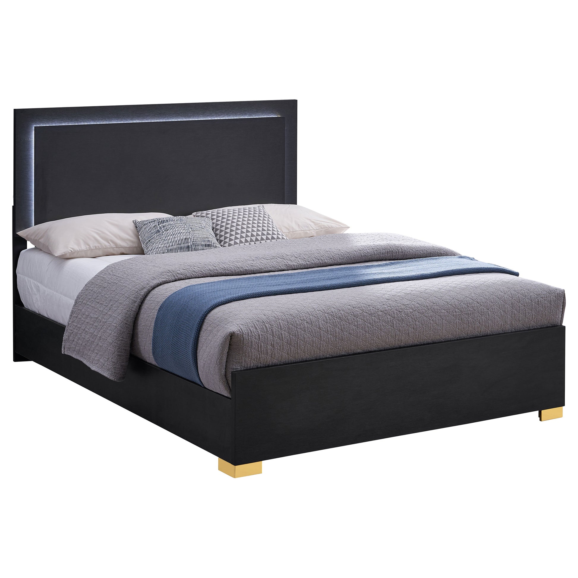 Medici Black King Bed Frame - Contemporary Style