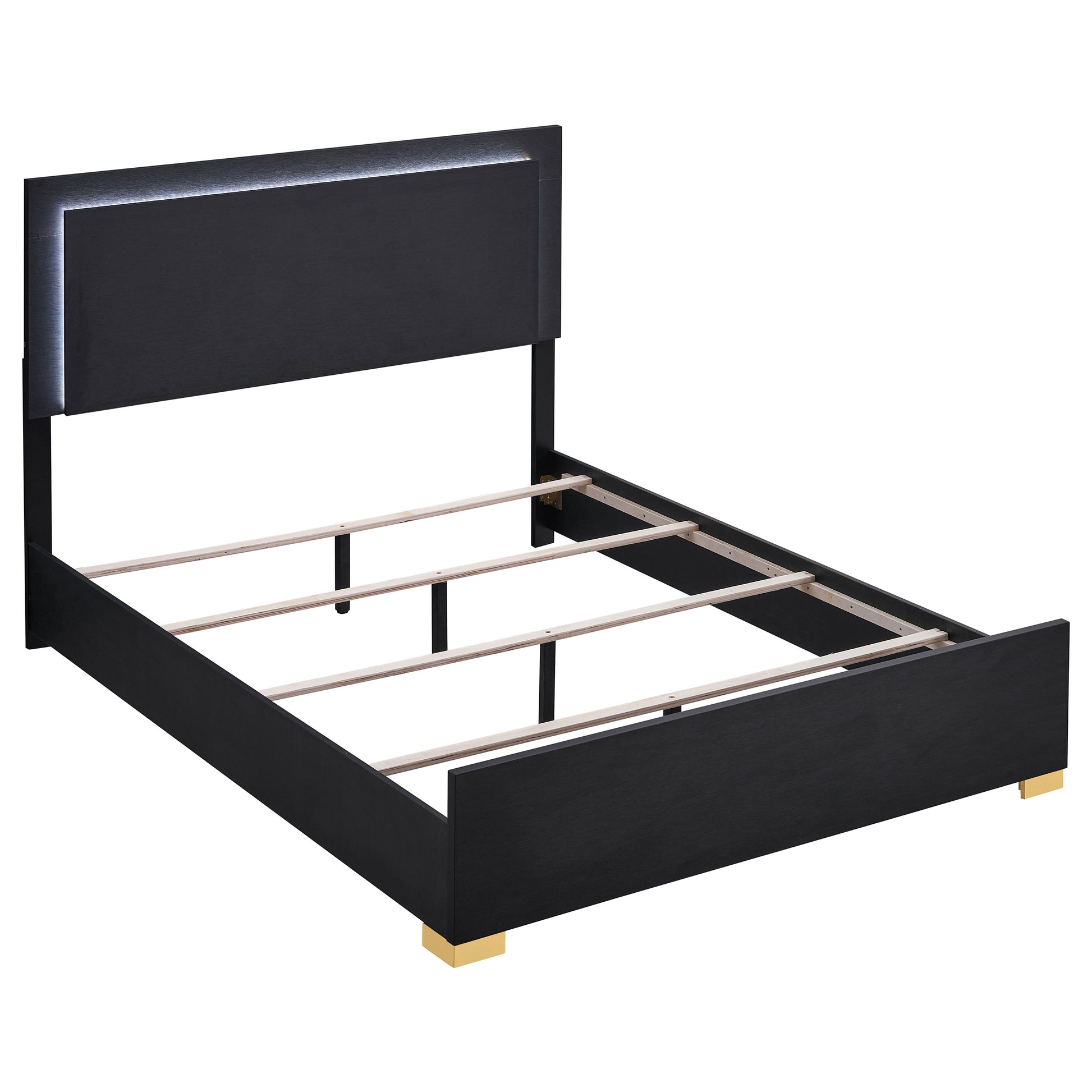 Medici Black King Bed Frame - Contemporary Style