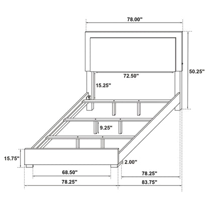 Medici Black King Bed Frame - Contemporary Style