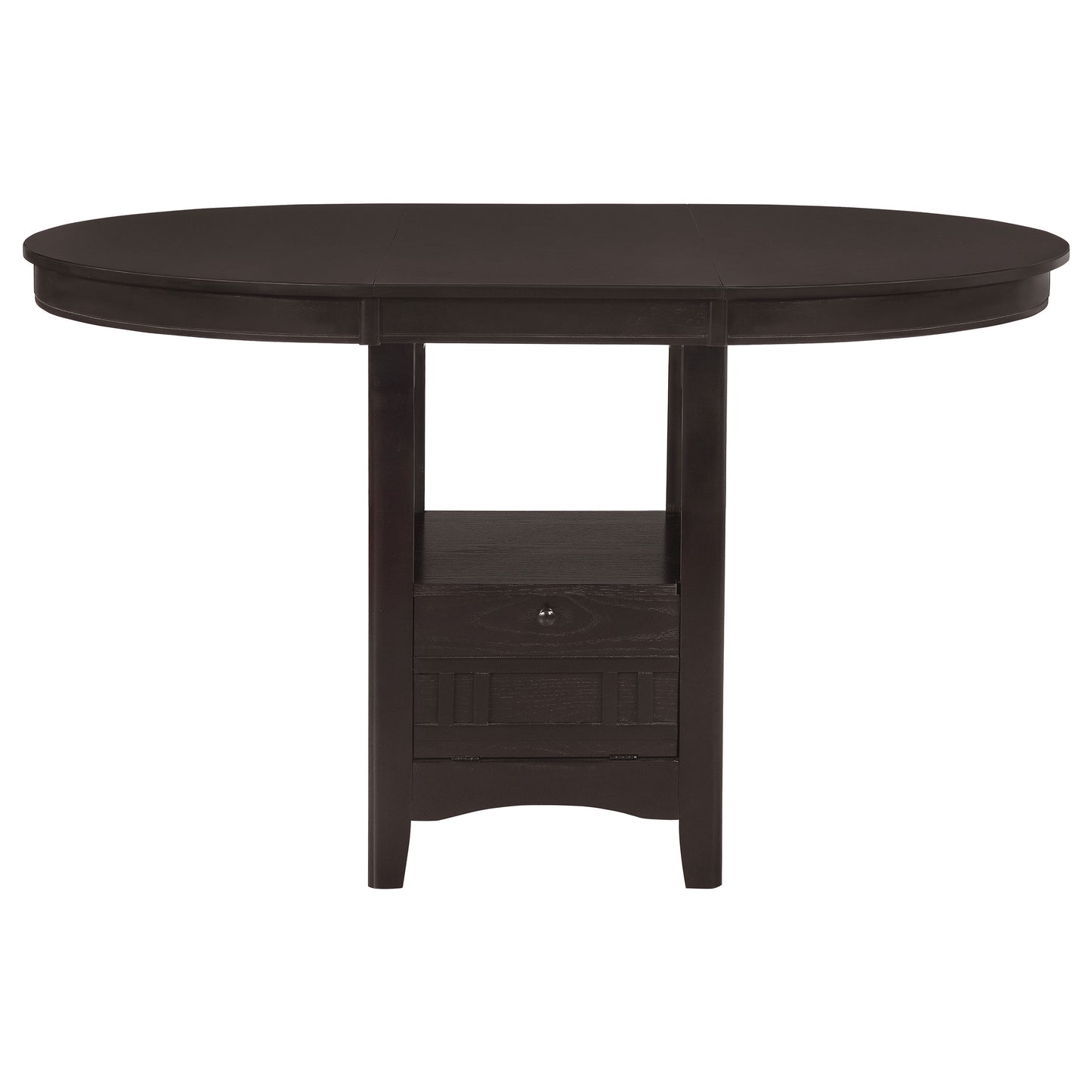 Espresso Round Extendable Dining Table with Chairs