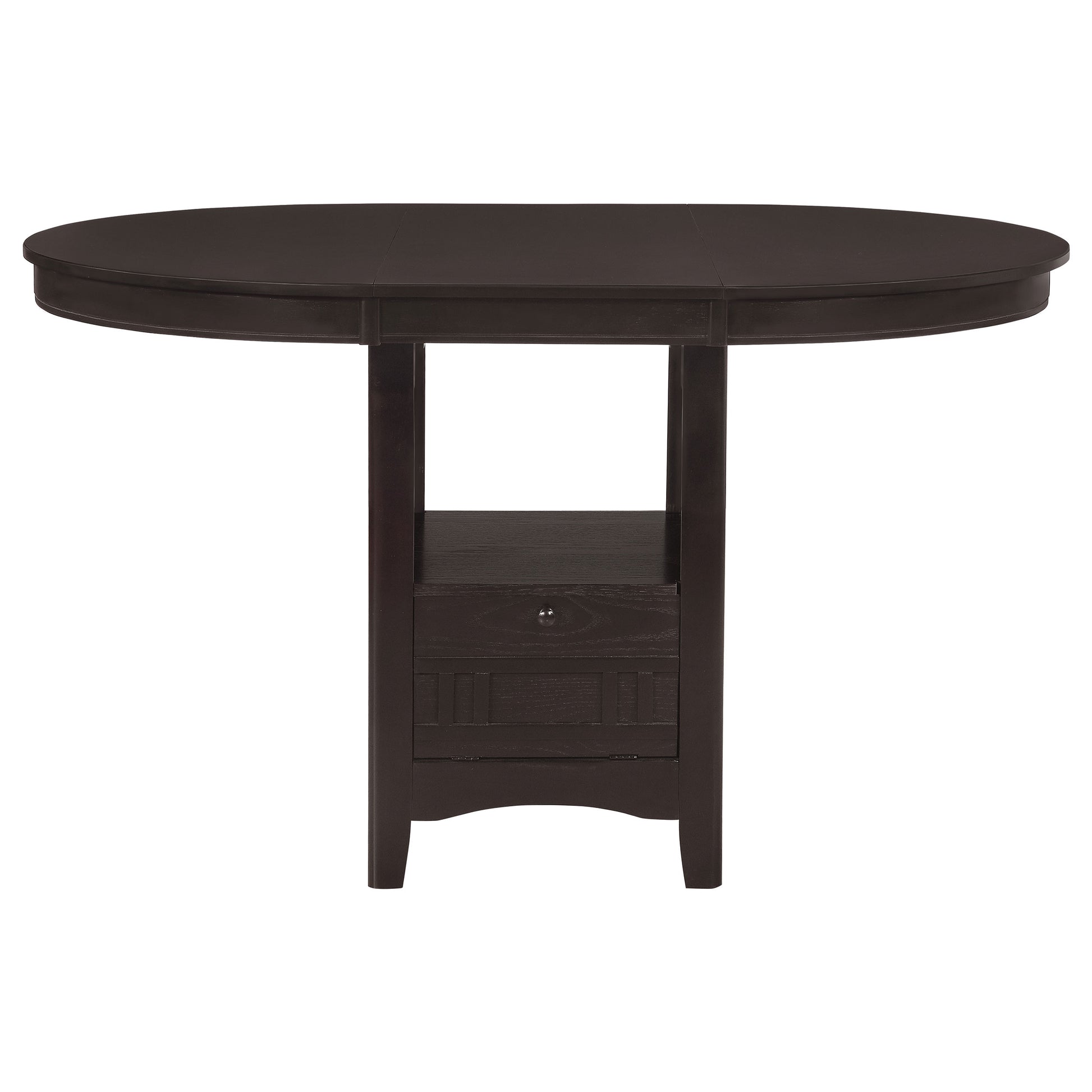 Espresso Round Extendable Dining Table with Chairs