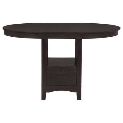 Espresso Round Extendable Dining Table with Chairs