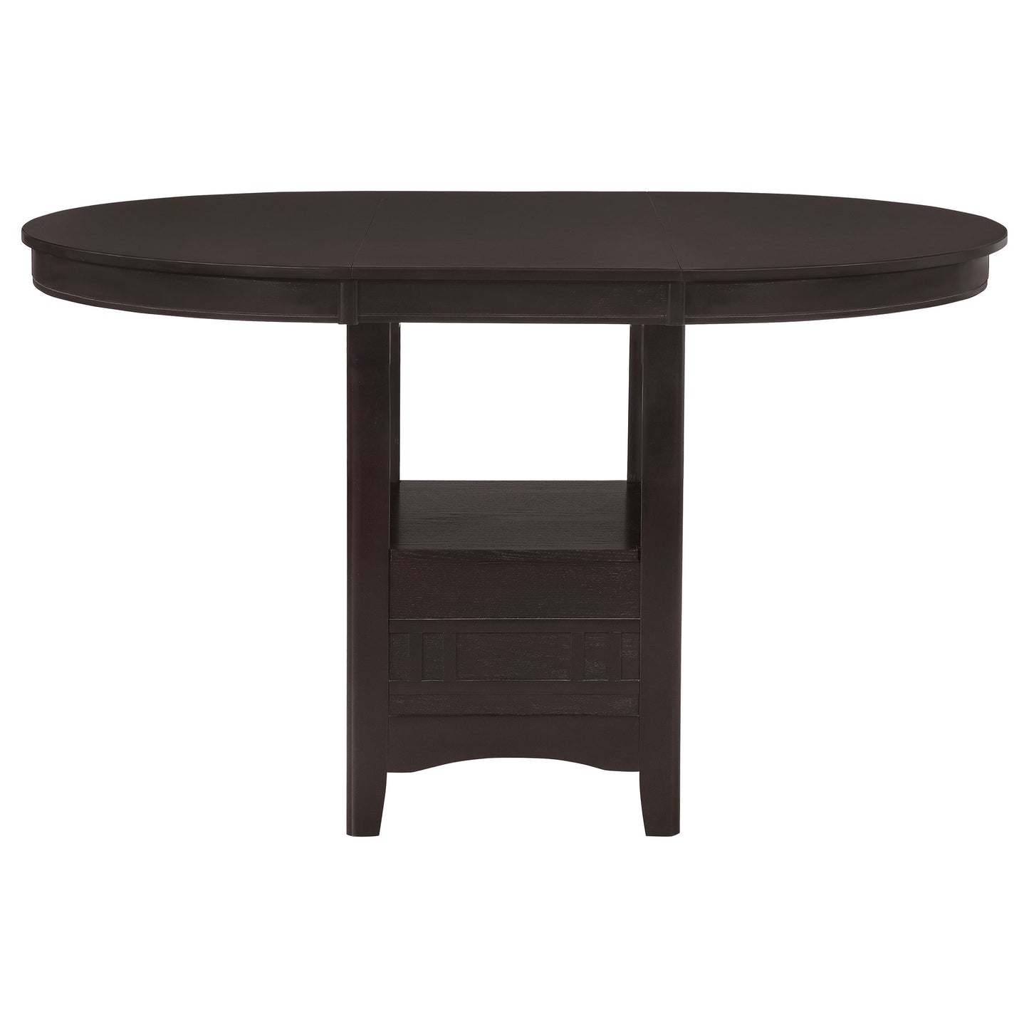 Espresso Round Extendable Dining Table with Chairs