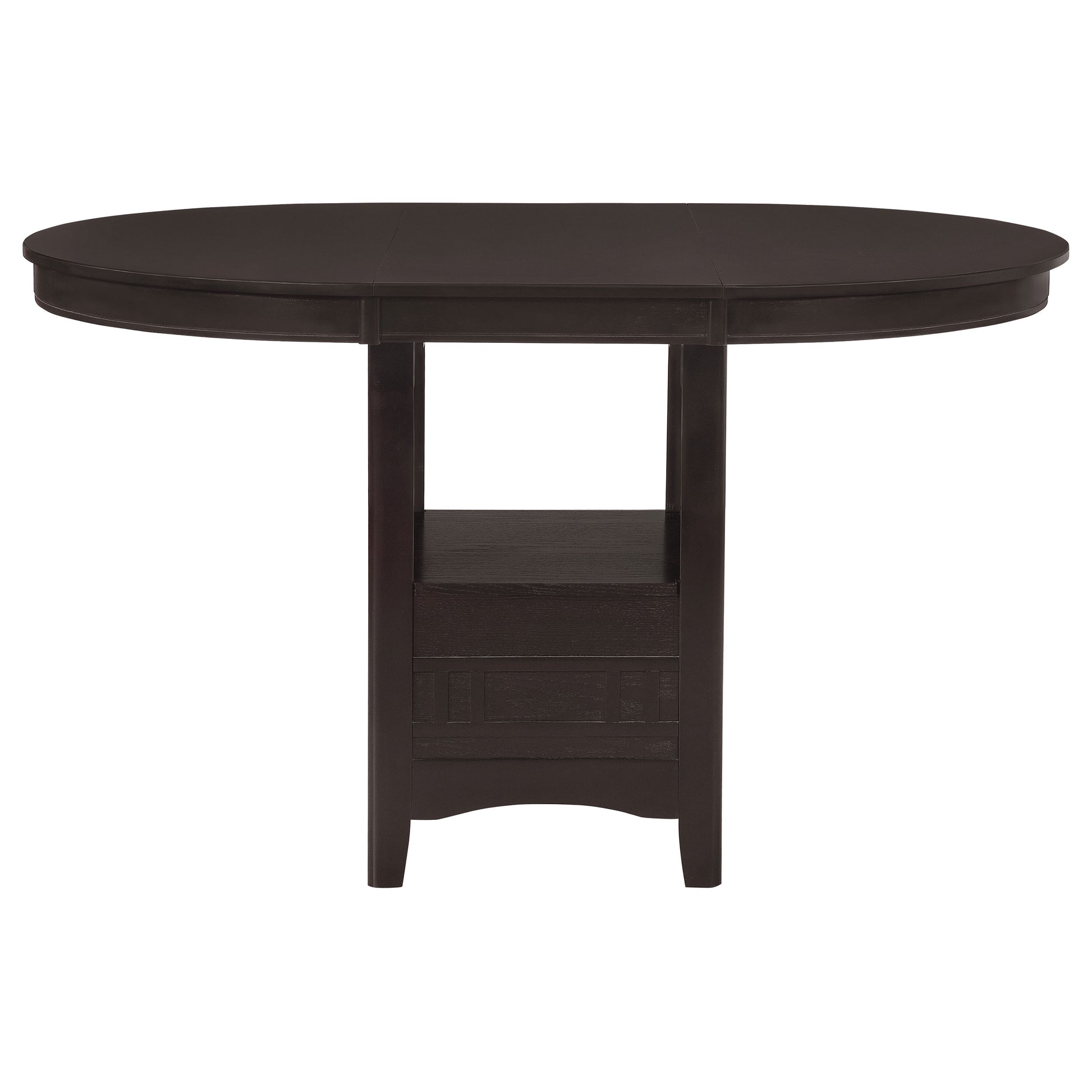 Espresso Round Extendable Dining Table with Chairs