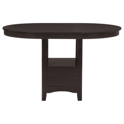Espresso Round Extendable Dining Table with Chairs