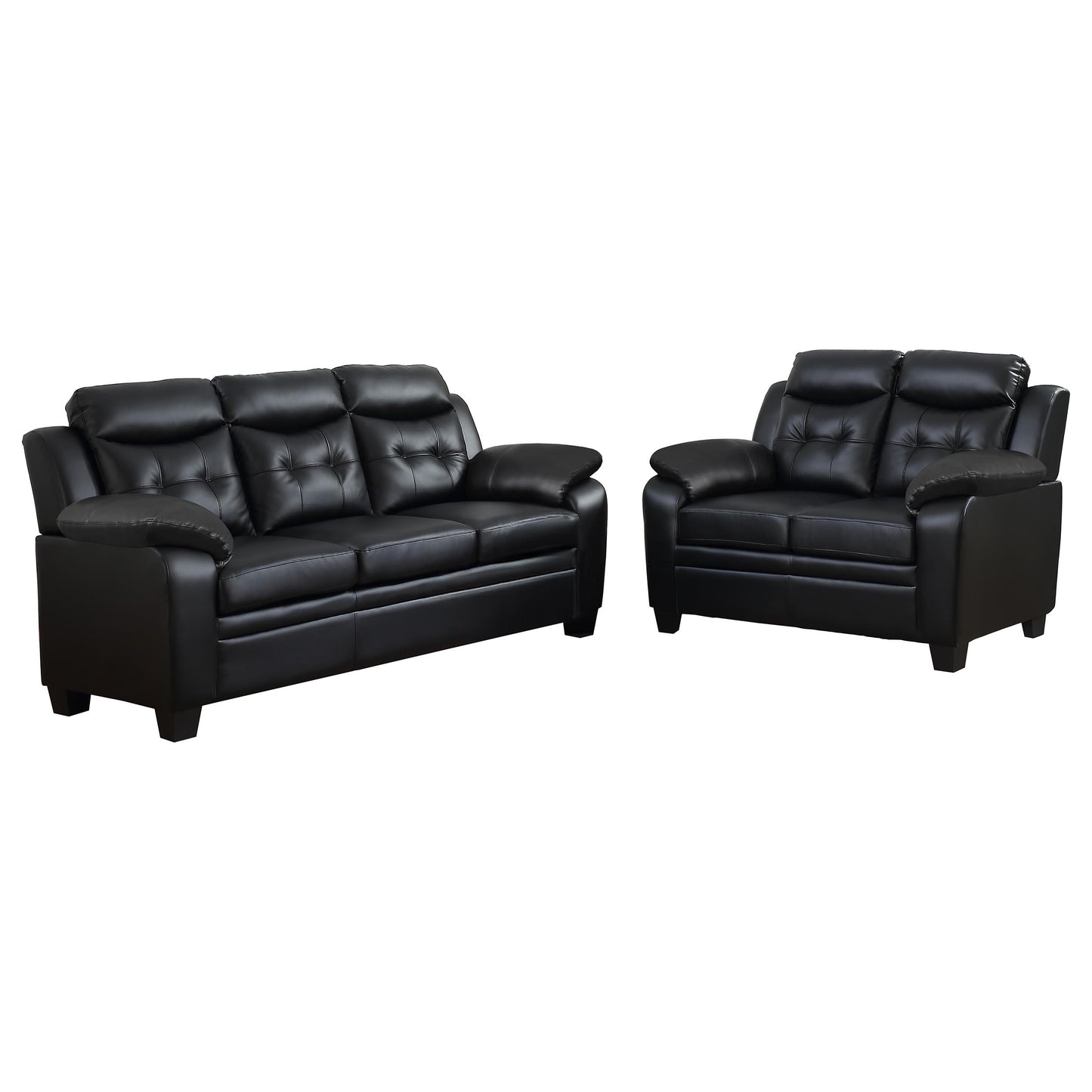Black 3-Seat Upholstered Sofa - 78" Sofa for Living Room