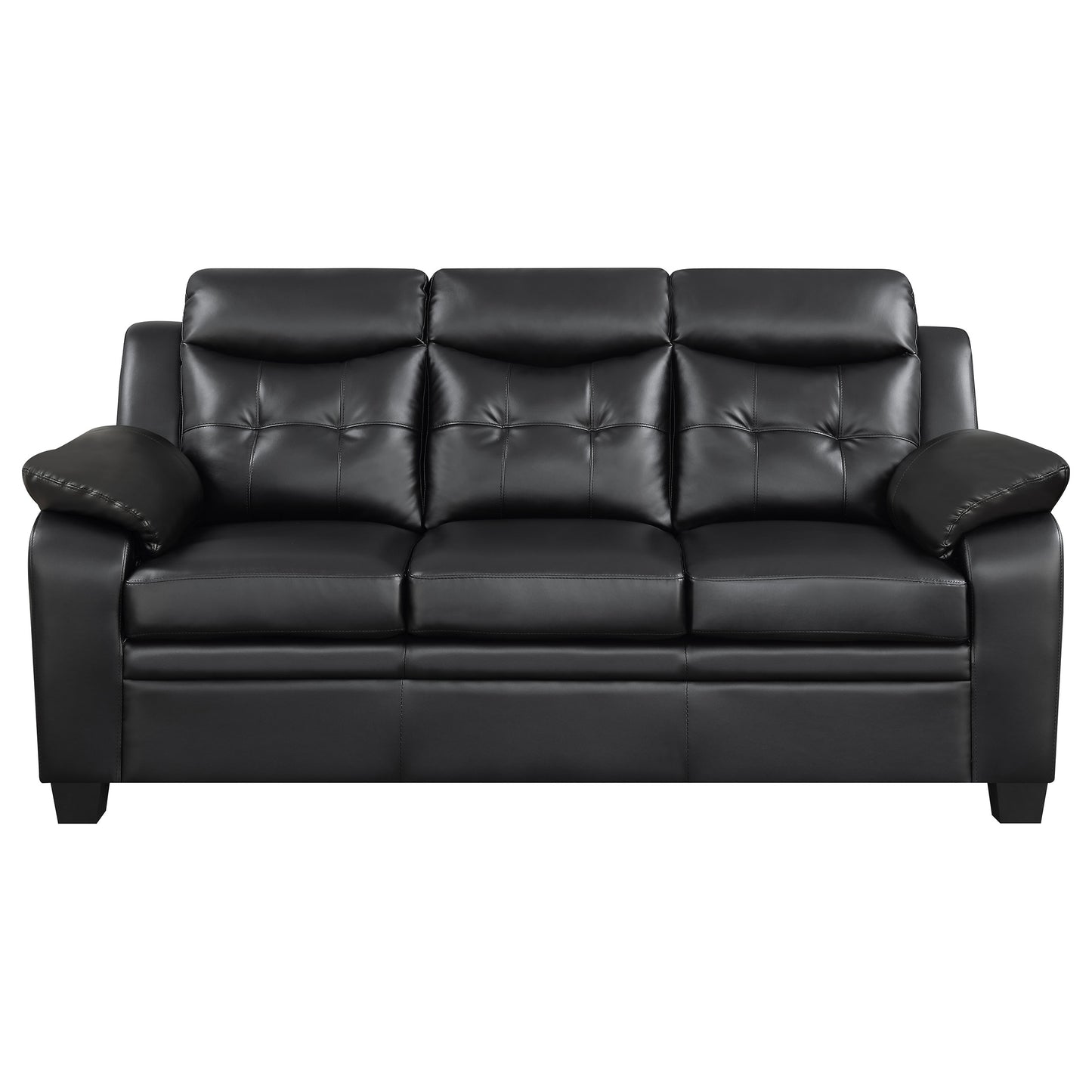 Black 3-Seat Upholstered Sofa - 78" Sofa for Living Room