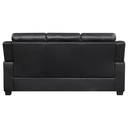 Black 3-Seat Upholstered Sofa - 78" Sofa for Living Room