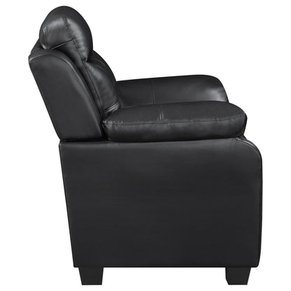 Black 3-Seat Upholstered Sofa - 78" Sofa for Living Room
