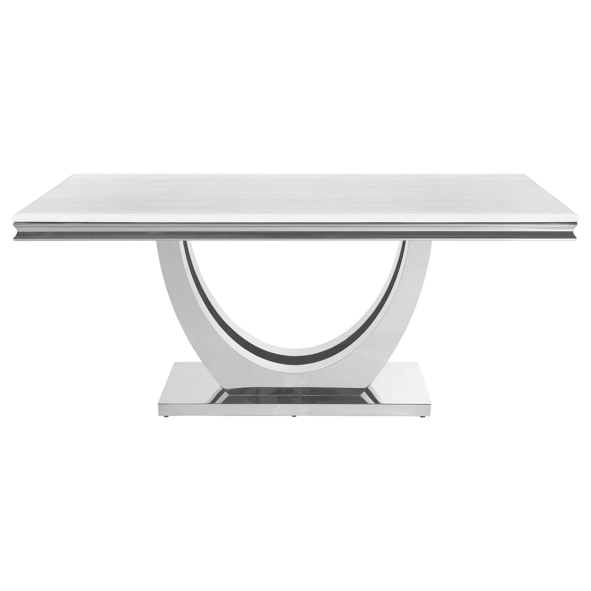 Grey Rectangular Dining Table Set - Seats 6