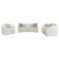 Rory Latte 3-piece Sloped Arms Living Room Set