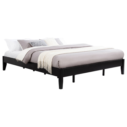 Black Eastern King Platform Bed - No Box Spring Needed