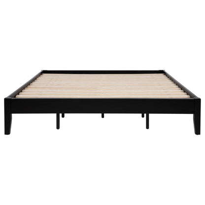 Black Eastern King Platform Bed - No Box Spring Needed