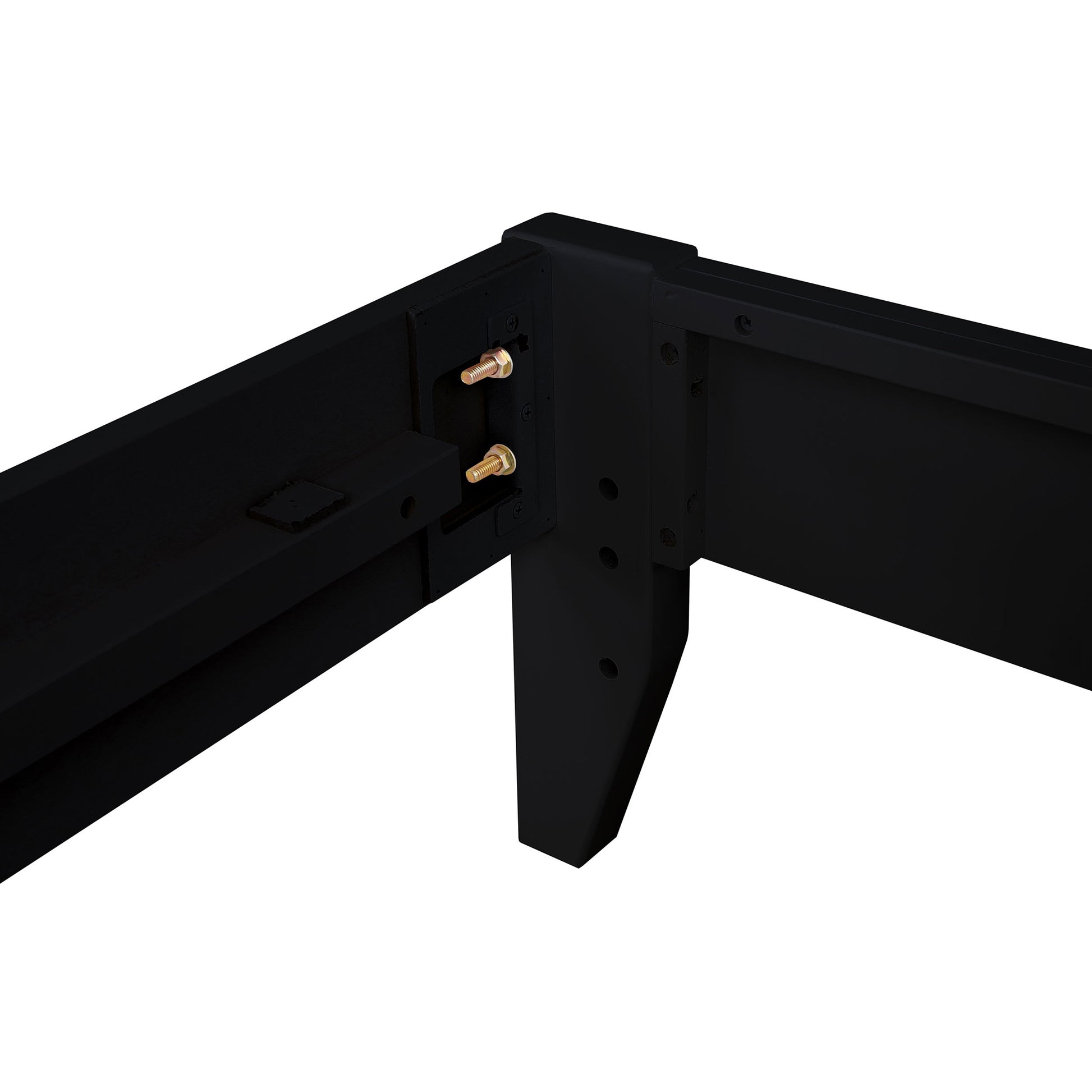 Black Eastern King Platform Bed - No Box Spring Needed