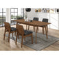 Draper Natural Walnut and Black 5-piece Rectangular Dining Set