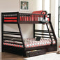 Newhall Cappuccino 2-drawers Twin Over Full Bunk Bed
