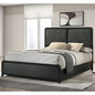 Burton Black Upholstered Queen Bed