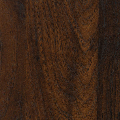 Queen Walnut Upholstered Bed Frame - Transitional Style