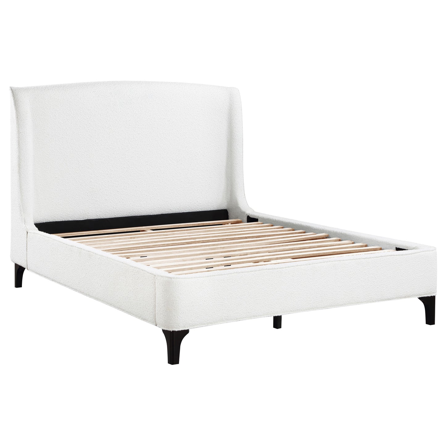 Ivory Wingback Upholstered King Bed - Theodore Snow for Bedroom