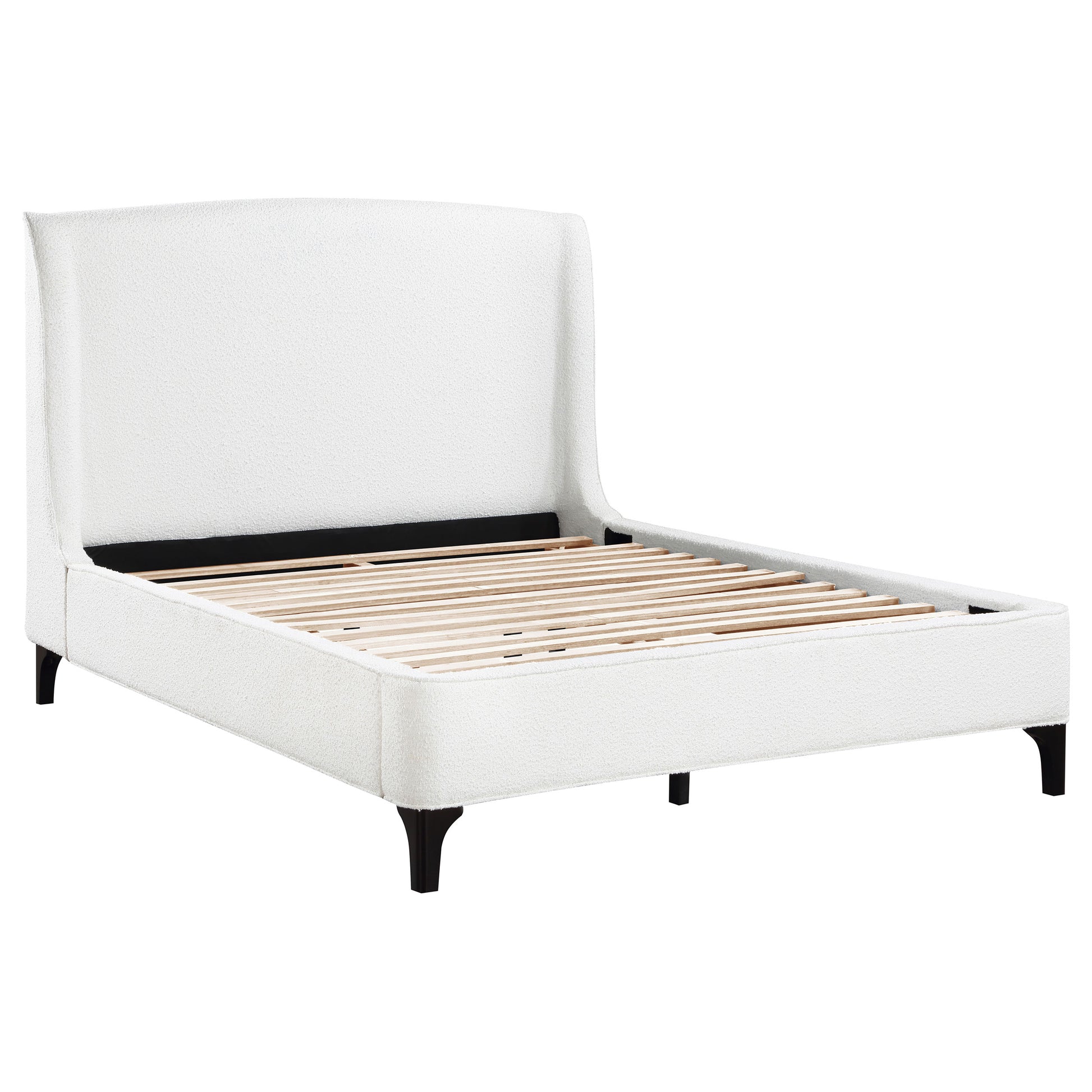 Ivory Wingback Upholstered King Bed - Theodore Snow for Bedroom