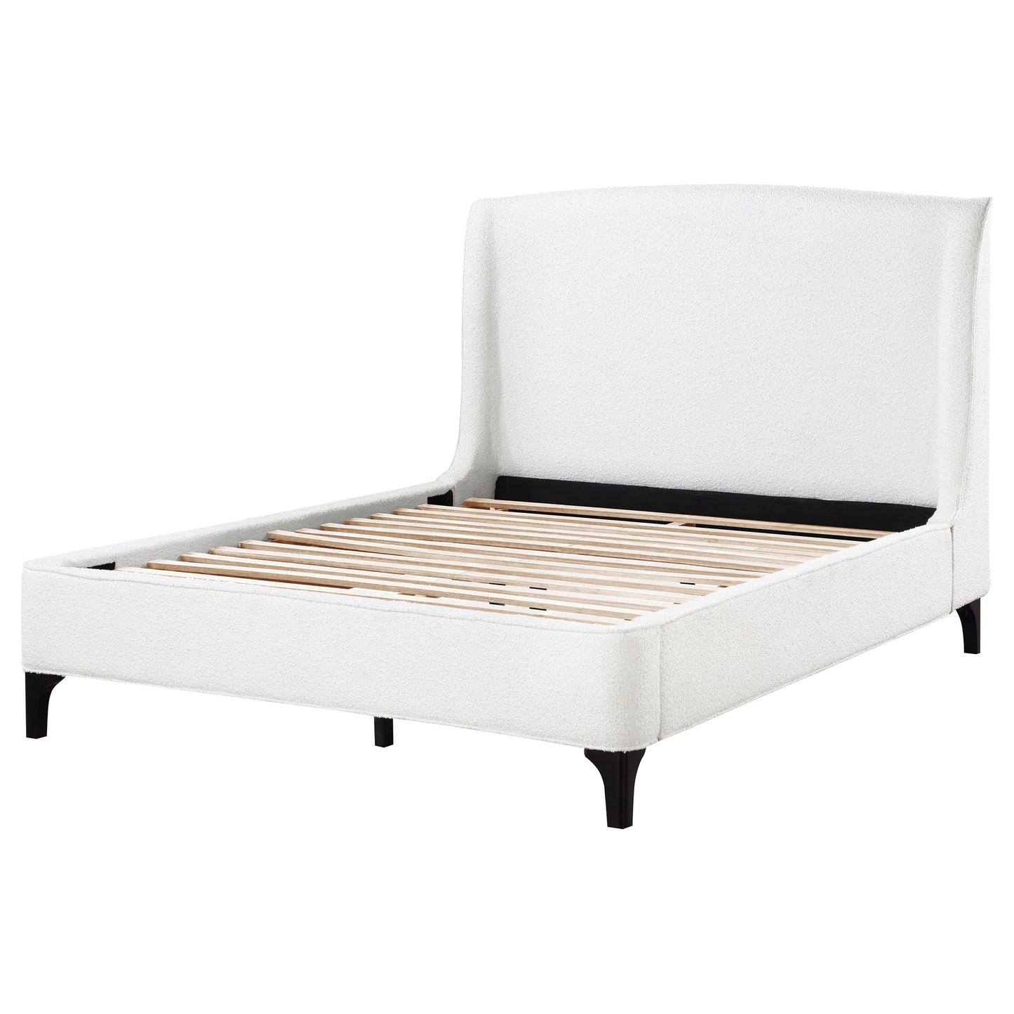 Ivory Wingback Upholstered King Bed - Theodore Snow for Bedroom