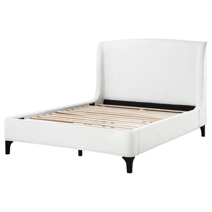 Ivory Wingback Upholstered King Bed - Theodore Snow for Bedroom