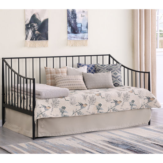 Jeremy Matte Black Metal Twin Daybed Bed Frame