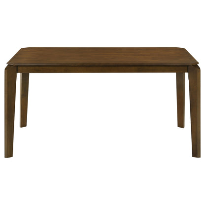 Dark Brown Rectangular Dining Table with Chairs