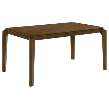 Dark Brown Rubberwood Dining Set for Elegant Dining Room
