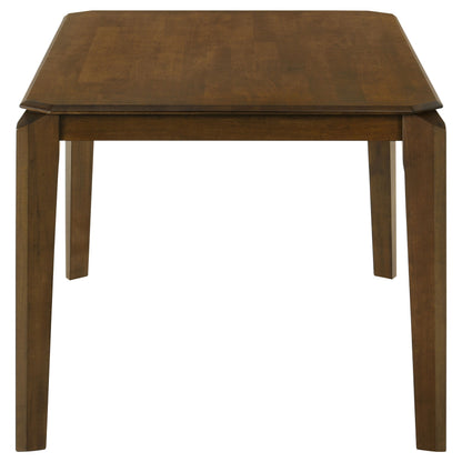 Dark Brown Rubberwood Dining Set for Elegant Dining Room