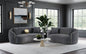 Lorraine Dark Grey 2-piece Upholstered Sofa Set