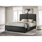 Burton Black Upholstered Eastern King Bed