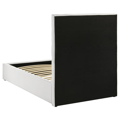 Dulcey White Upholstered Twin Platform Bed - Modern Bedroom Style