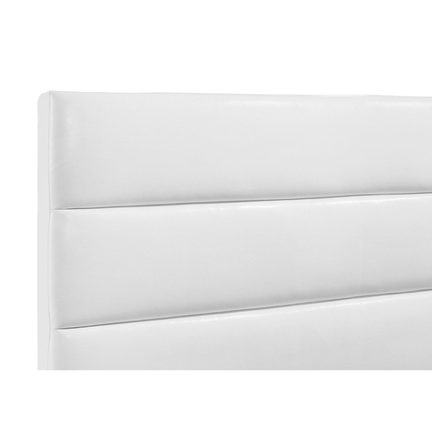 Dulcey White Upholstered Twin Platform Bed - Modern Bedroom Style