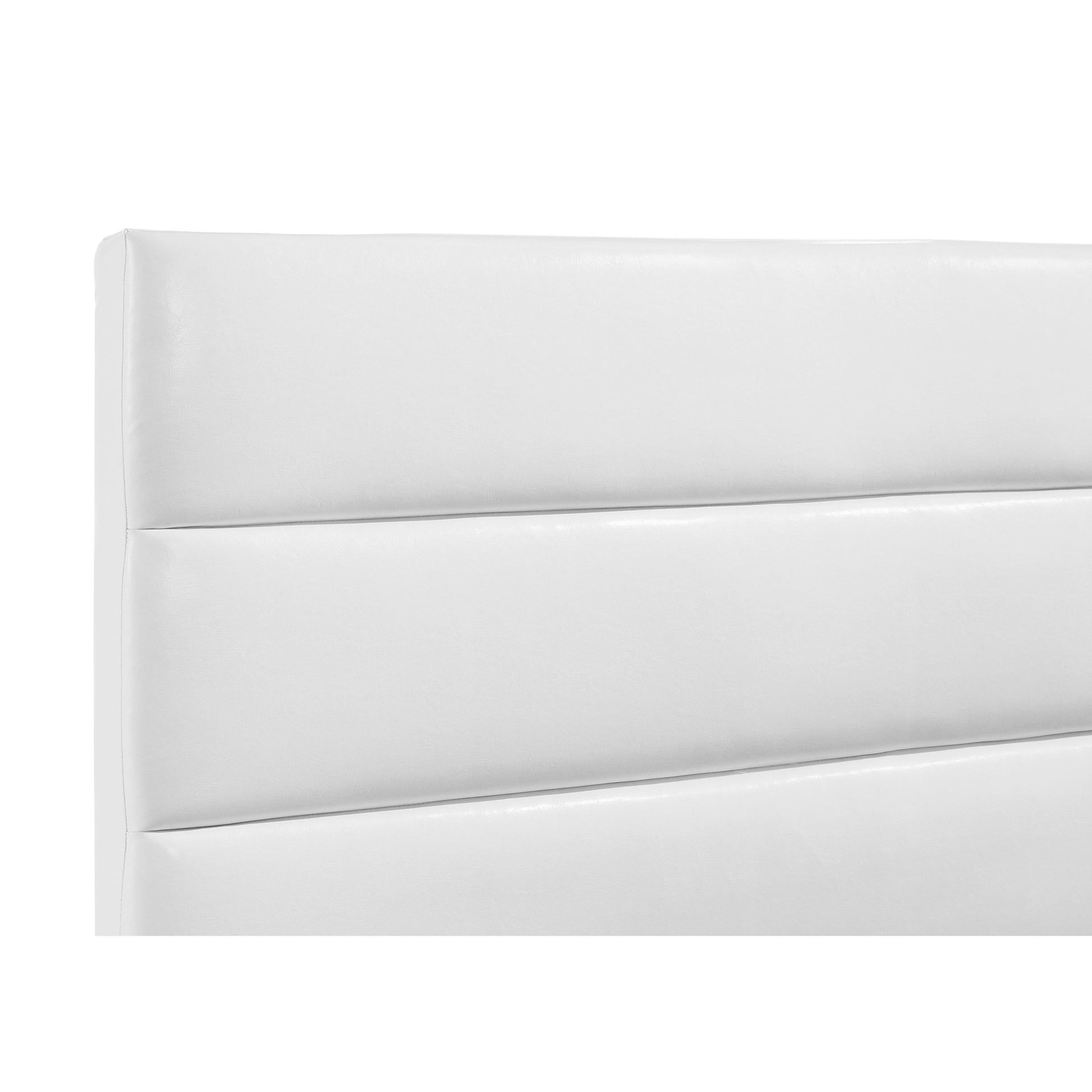 Dulcey White Upholstered Twin Platform Bed - Modern Bedroom Style