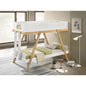 Crispin White Twin Over Twin Bunk Bed with Mattresses