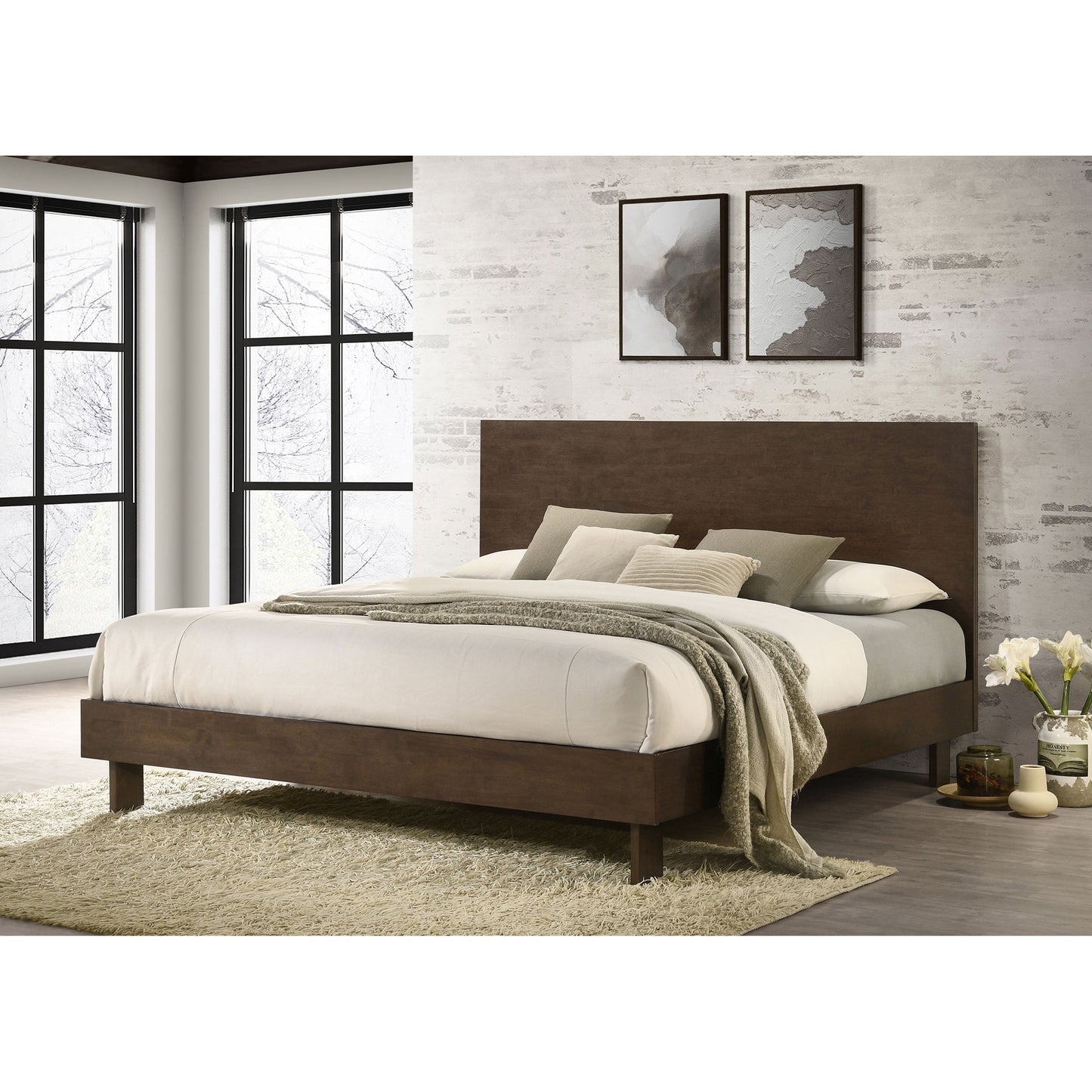 Hemlock Warm Brown Eastern King Platform Bed