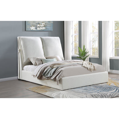 Corwyn White Upholstered Queen Panel Bed