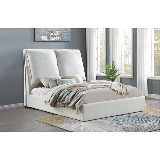 Corwyn White Upholstered Queen Panel Bed
