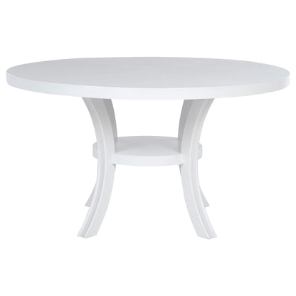 54 Inch Round Wood Dining Table Set - 4 Seats