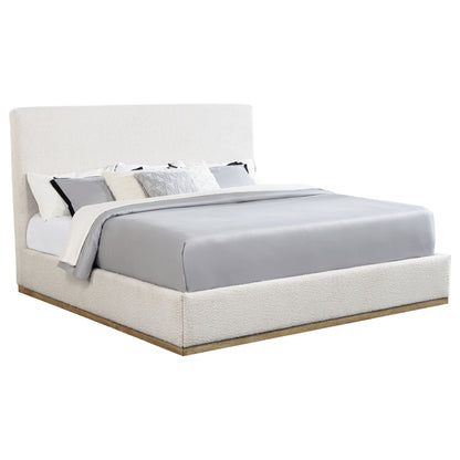 King Size Cream Upholstered Bed Frame
