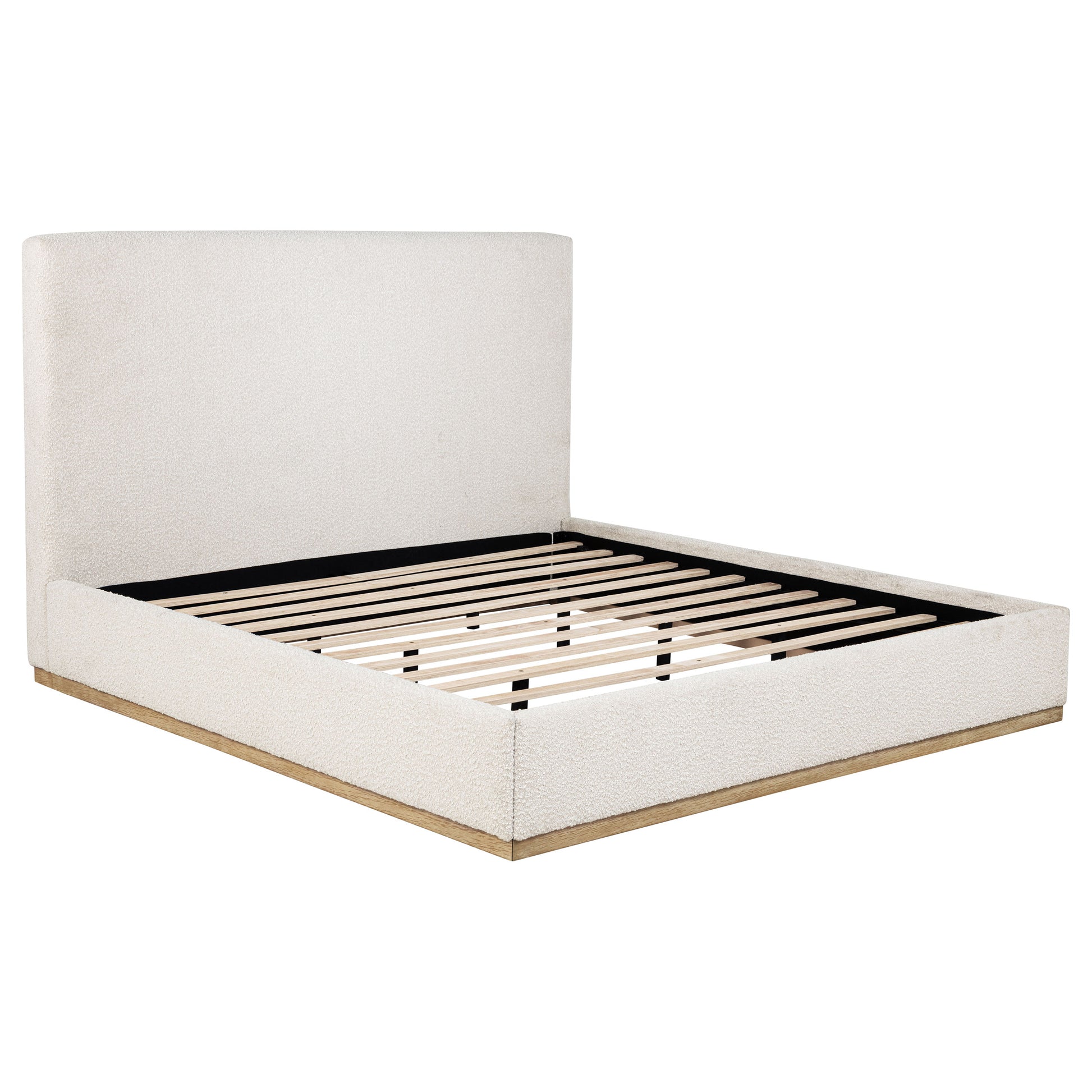 King Size Cream Upholstered Bed Frame