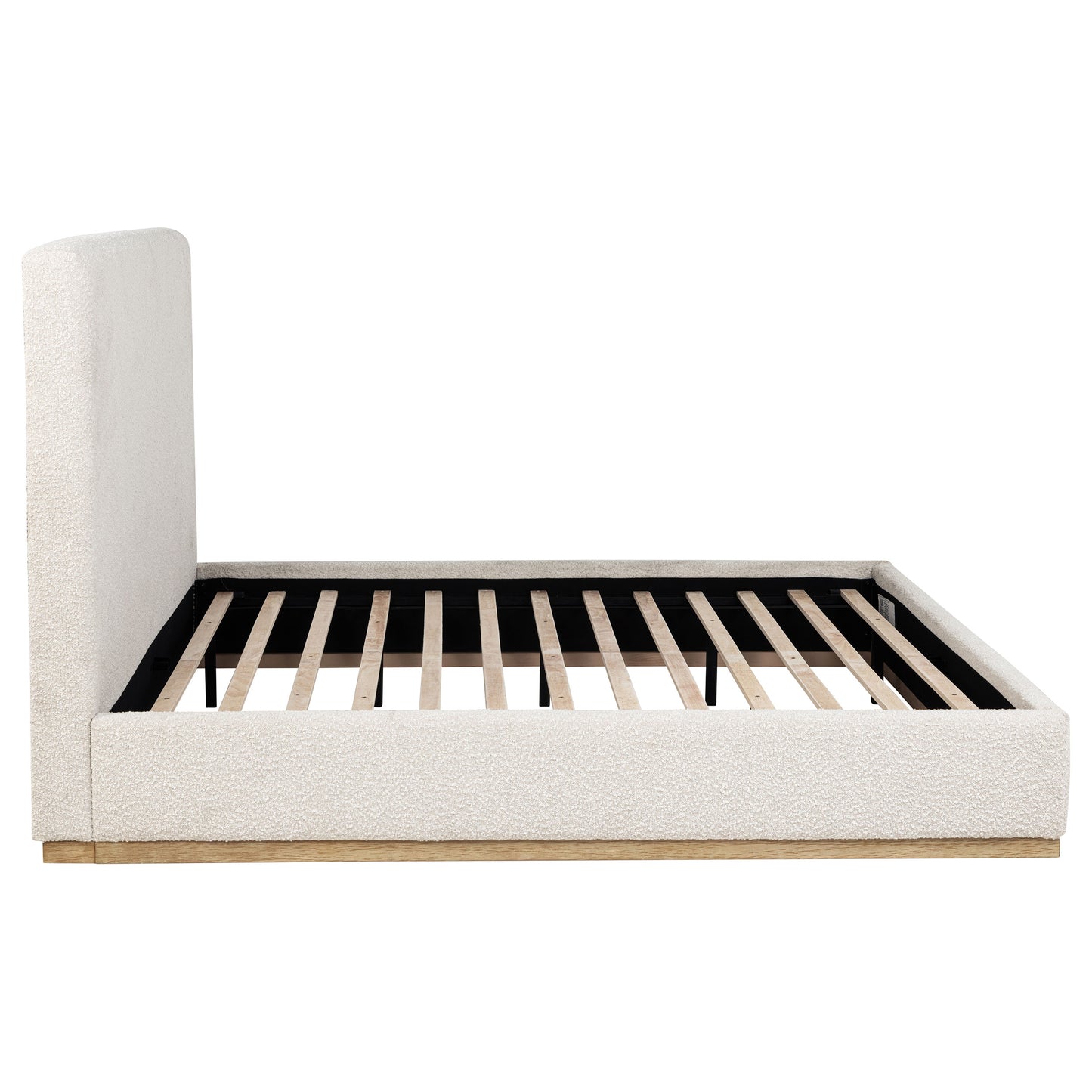 King Size Cream Upholstered Bed Frame