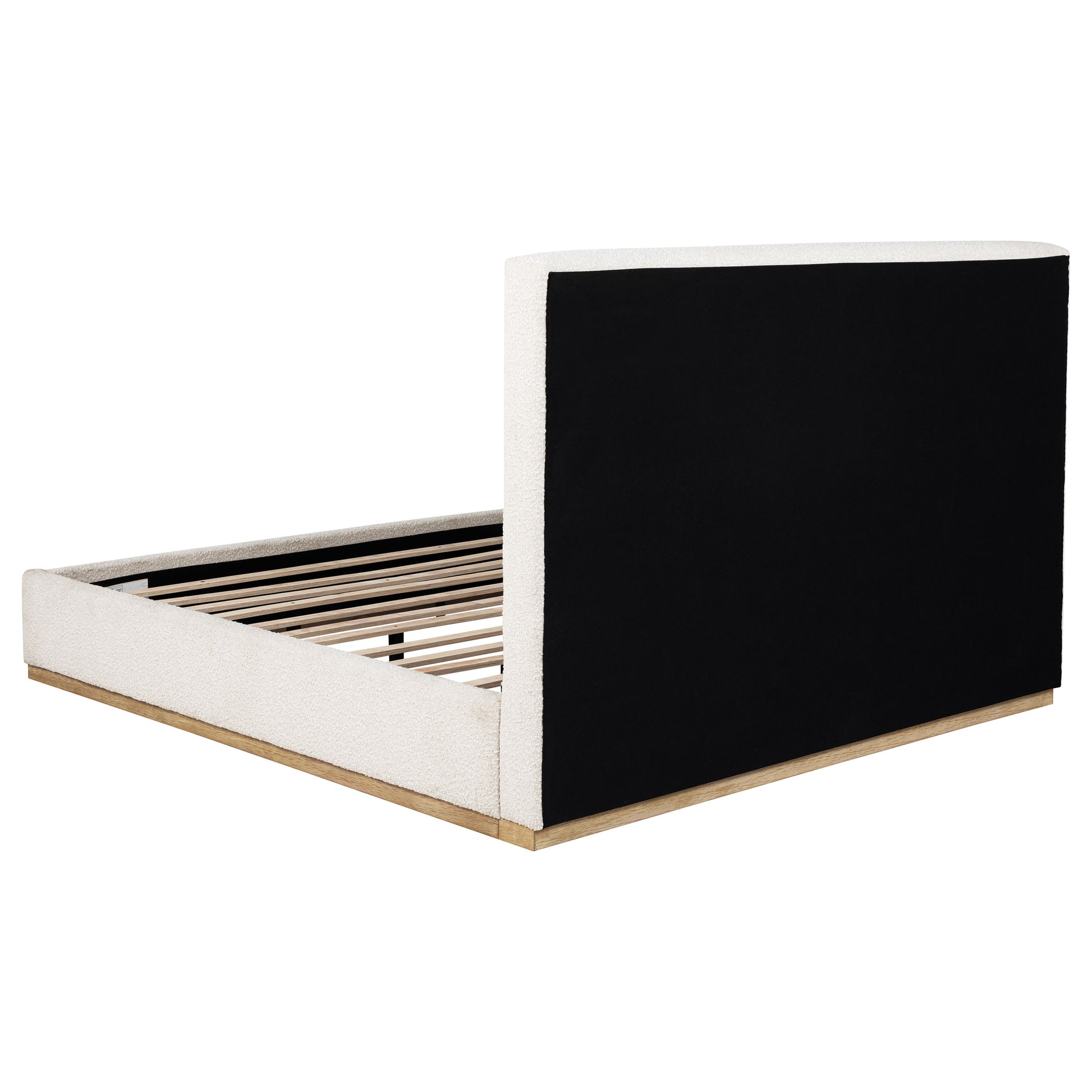 King Size Cream Upholstered Bed Frame