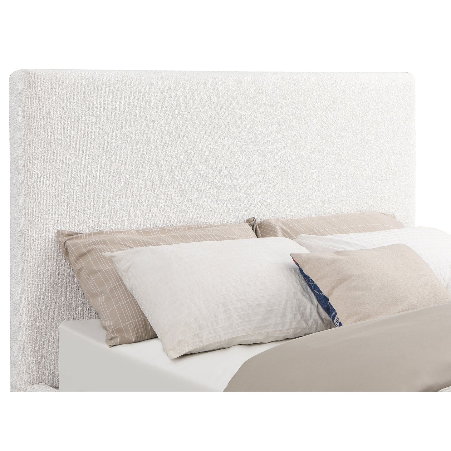 King Size Cream Upholstered Bed Frame