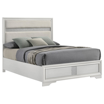 White Full Panel Bed Frame - Contemporary Style