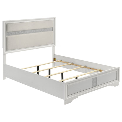 White Full Panel Bed Frame - Contemporary Style