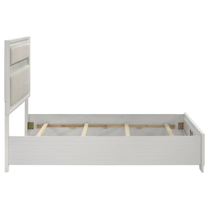 White Full Panel Bed Frame - Contemporary Style