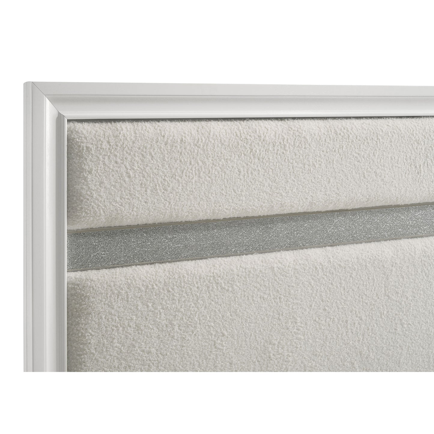 White Full Panel Bed Frame - Contemporary Style