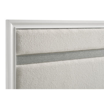 White Full Panel Bed Frame - Contemporary Style